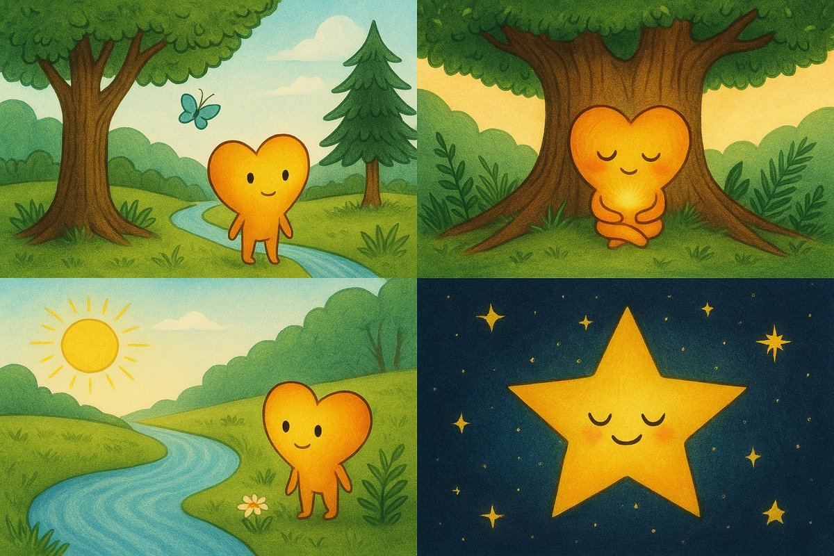 Fiaba o meditazione per bambini: Cuoricino che cercava la luce 💖